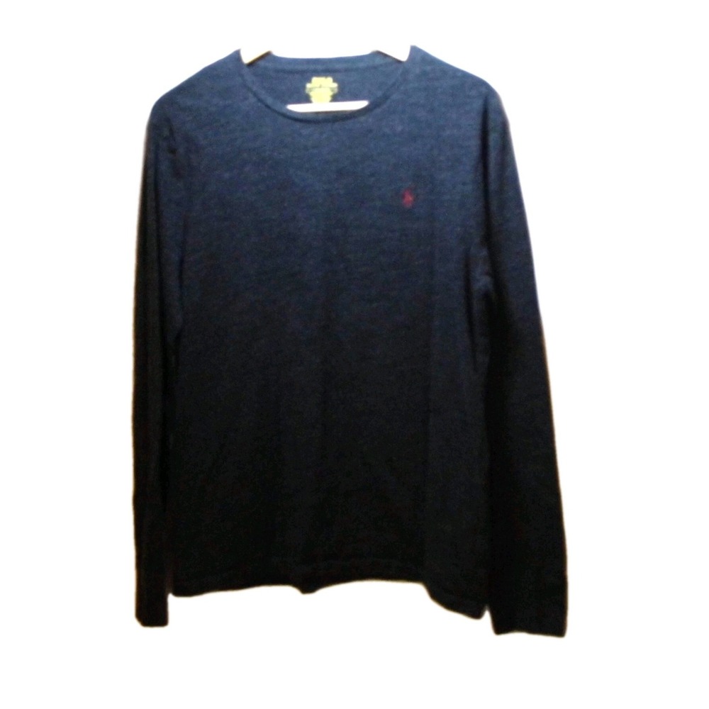 Polo Ralph Lauren Custom Slim Fit Long Sleeve Black T-Shirt Mens SZ L